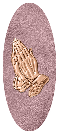 Bronze Praying Hands Shimmer Orchid